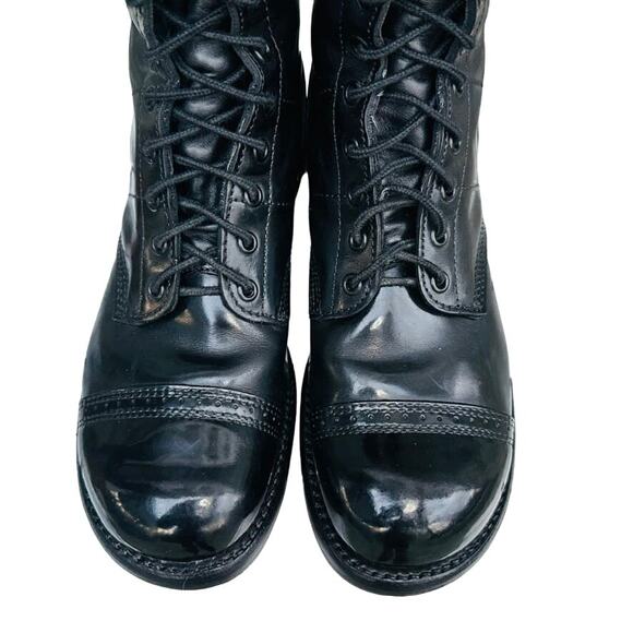 CORCORAN JUMP BOOTS 1500 8.5 Black Leather Cap Toe Paratrooper Vintage Military - Picture 13 of 13